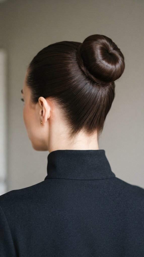 Sleek Espresso High Bun Fall Office Hairstyles 2026 Professional Hair