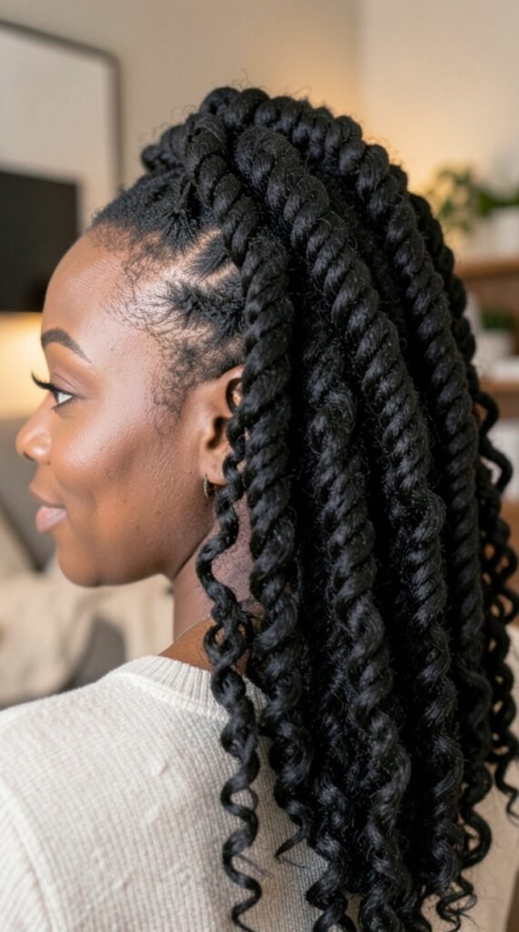Bantu Knot-Out Afro Hairstyle