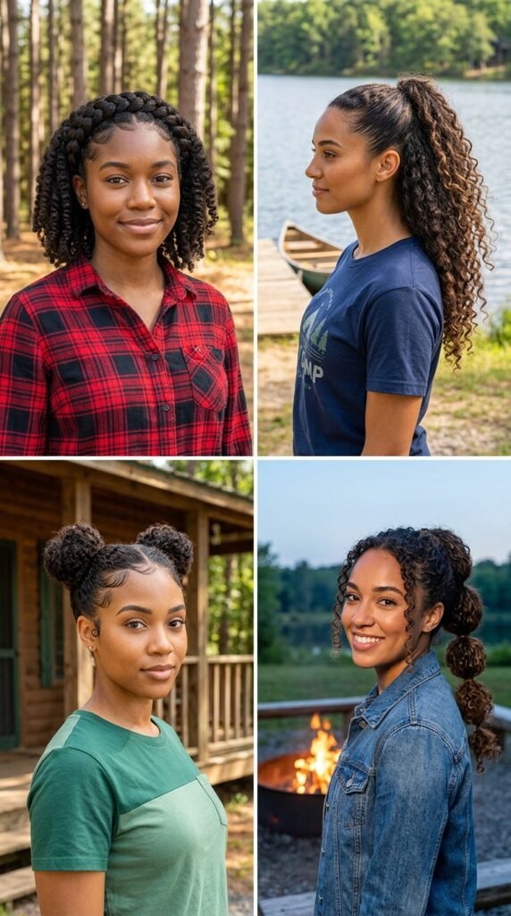 12 Most Beautiful Camp Hairstyles for Curly Hair to Try