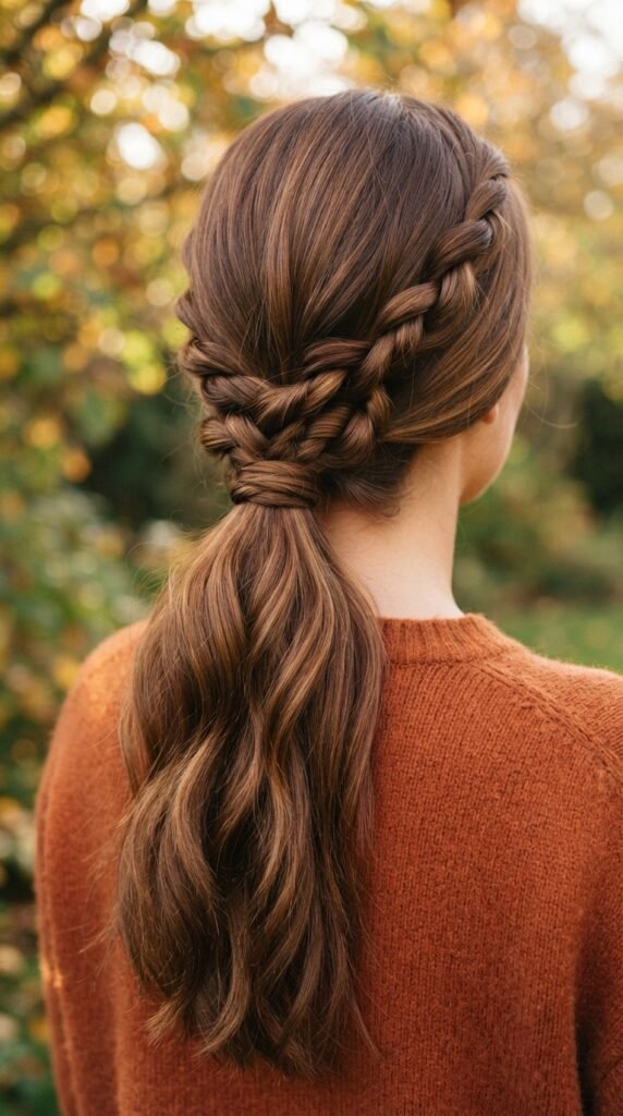 Toasted Hazelnut Twisted Ponytail Fall Hairstyles for Long Hair 2026 Hairstyle