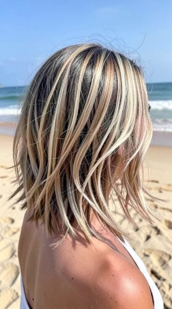Sandy Beach Driftwood Balayage Hairstyle