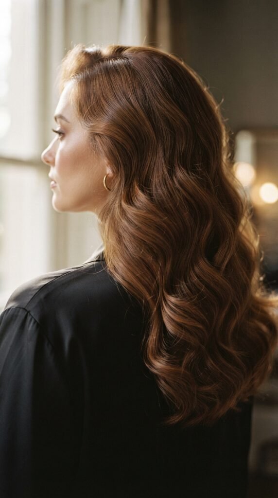 Brushed-Out Vintage Body Waves Hairstyle