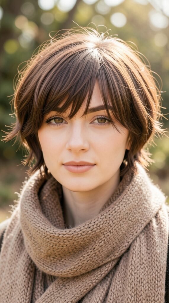 Soft Feathered Wolf Cut Fall Hairstyles for Short Hair 2026 Hairstyle