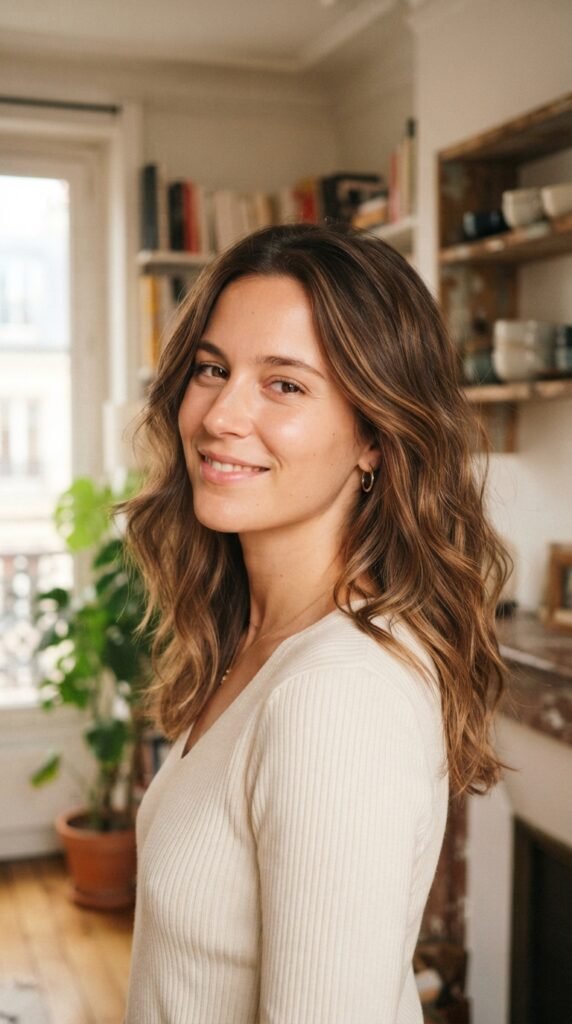 Parisian Beachy Chic Body Waves Hairstyle