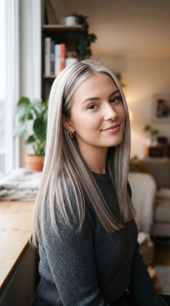 Smoky Ash Brown Hair Lowlights Color Ideas Hairstyle