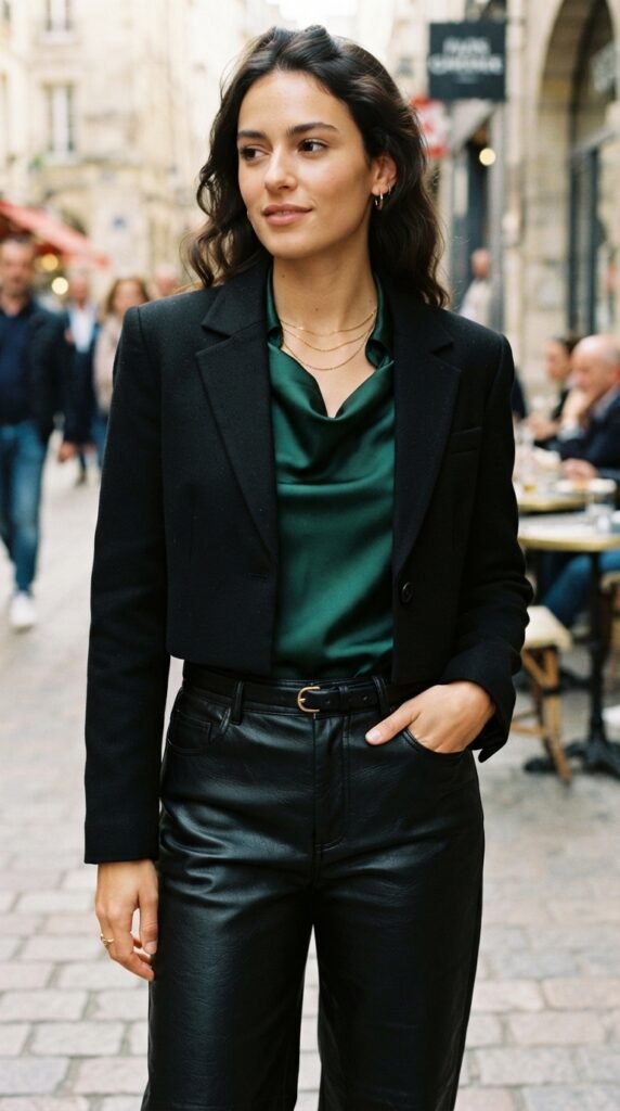 Faux Leather Mafia Outfit