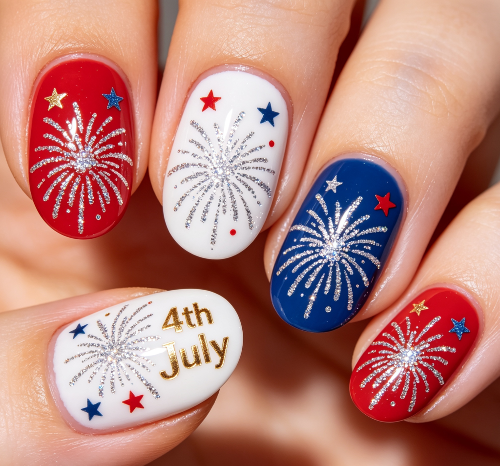  4th July nail art