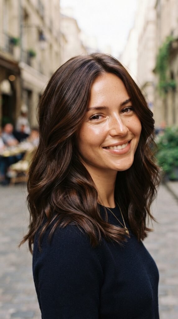 Dark Chocolate Glaze Hair Lowlights Color Ideas Hairstyle