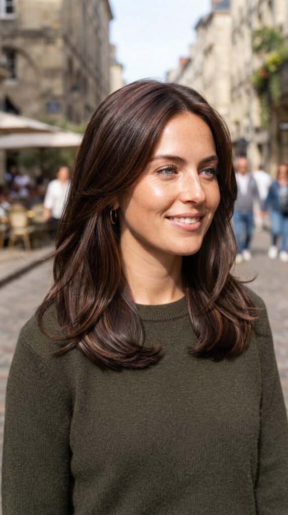 Dark Chocolate Glaze Hair Lowlights Color Ideas Hairstyle