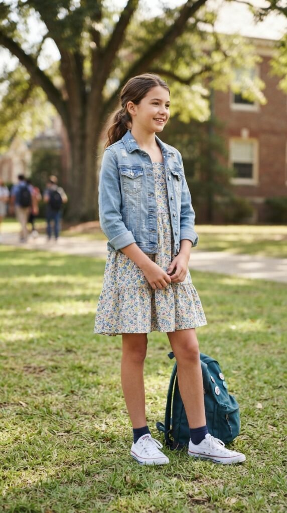 The Tiered A-Line Dress Back to School Outfit