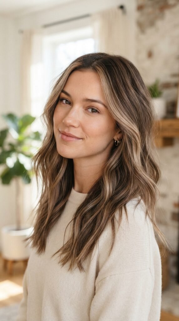 Soft Mocha Shadow Hair Lowlights Color Ideas Hairstyle