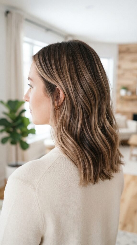 Soft Mocha Shadow Hair Lowlights Color Ideas Hairstyle
