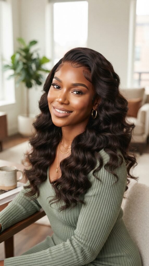 Deep Wave Lace Frontal Side Part Hairstyles Black Women Idea