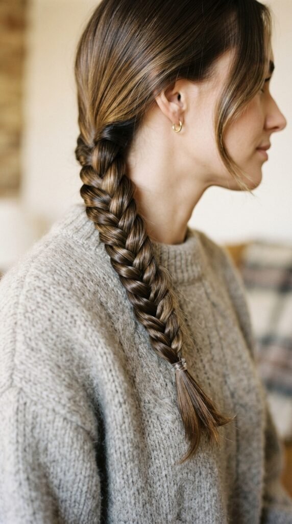 High Gloss Low Side Braid Fall Office Hairstyles 2026 Professional Hair