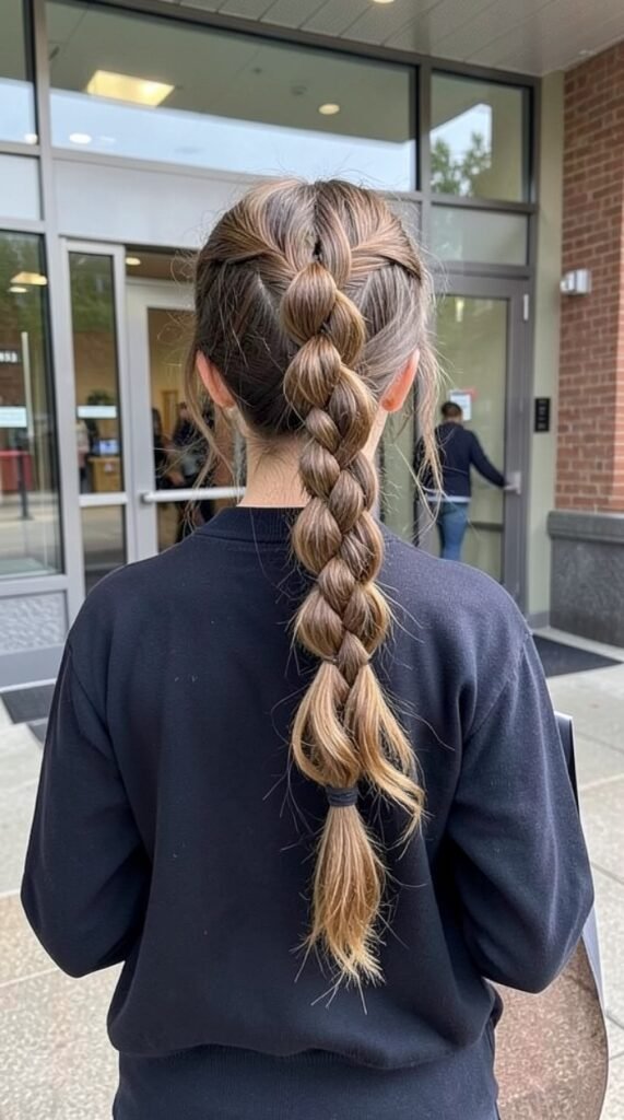 Half-Up Braided Hairstyle