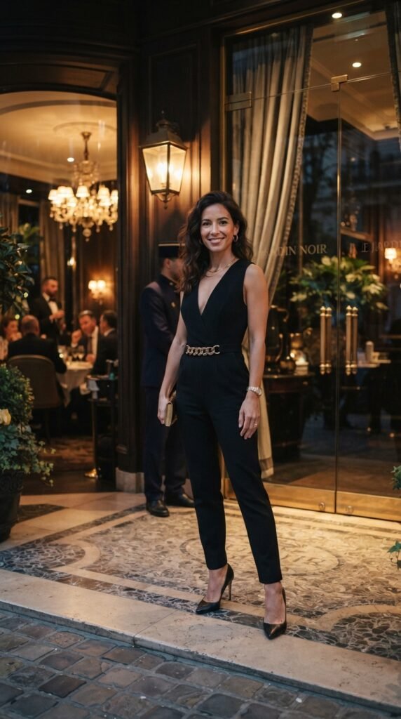 Black Jumpsuit Mafia Outfit