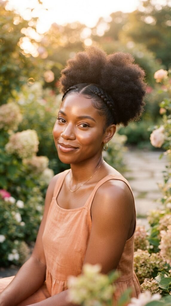 Halo Flat-Twist Afro Hairstyle