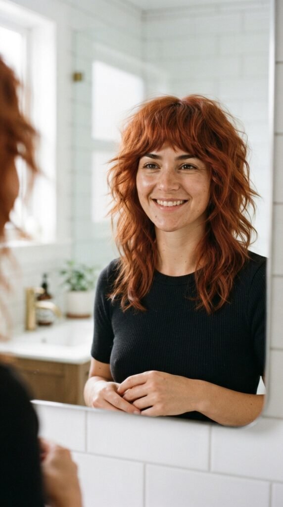 Burnt Terracotta Copper Hair Colors Hairstyle