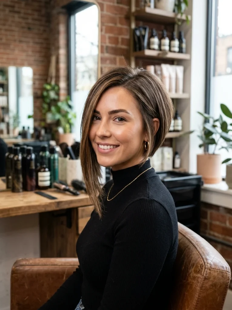 Asymmetrical Bob with Long Front Pieces