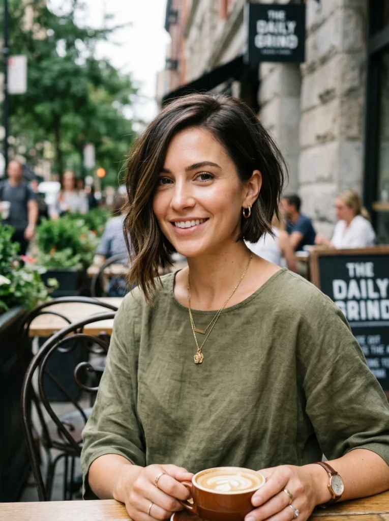 Asymmetrical Chin-Length Bob
