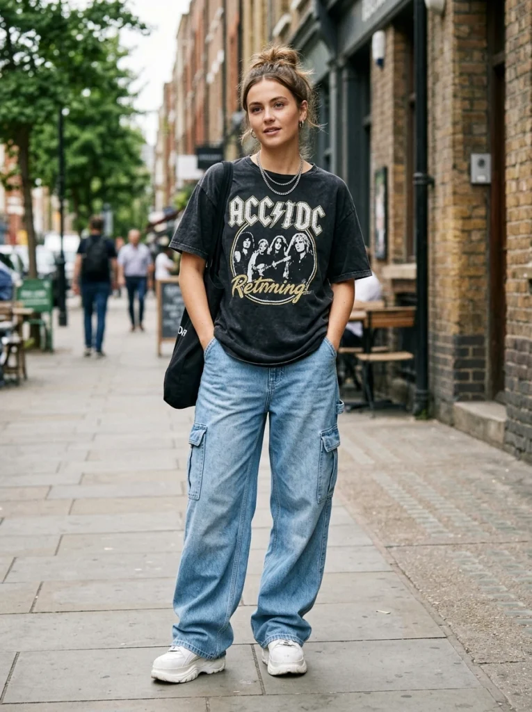 Baggy Jeans and Tee