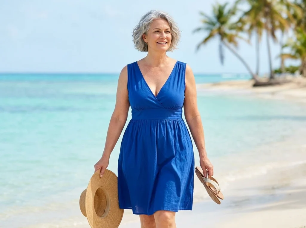 Beach Vacation Outfits for Women Over 50