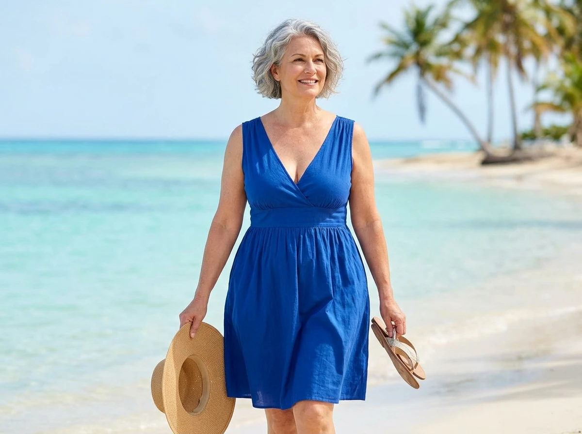 Beach Vacation Outfits for Women Over 50
