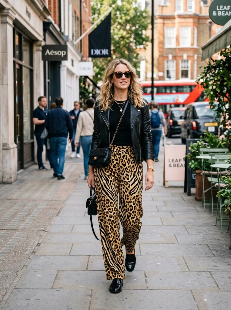 Bold Animal Print Trousers