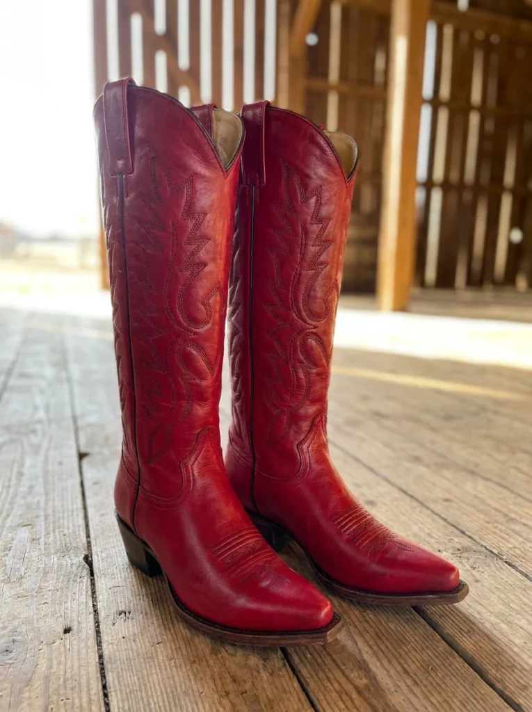 Bold Red Knee High Boots