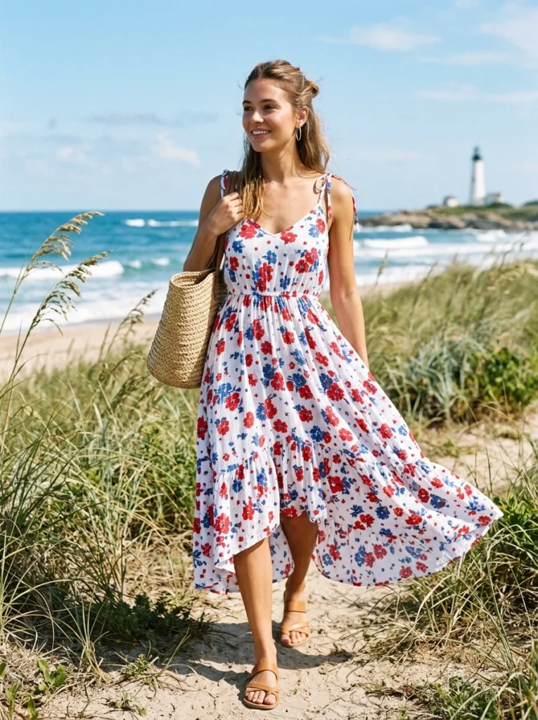 H2: Breezy Red White and Blue Sundress