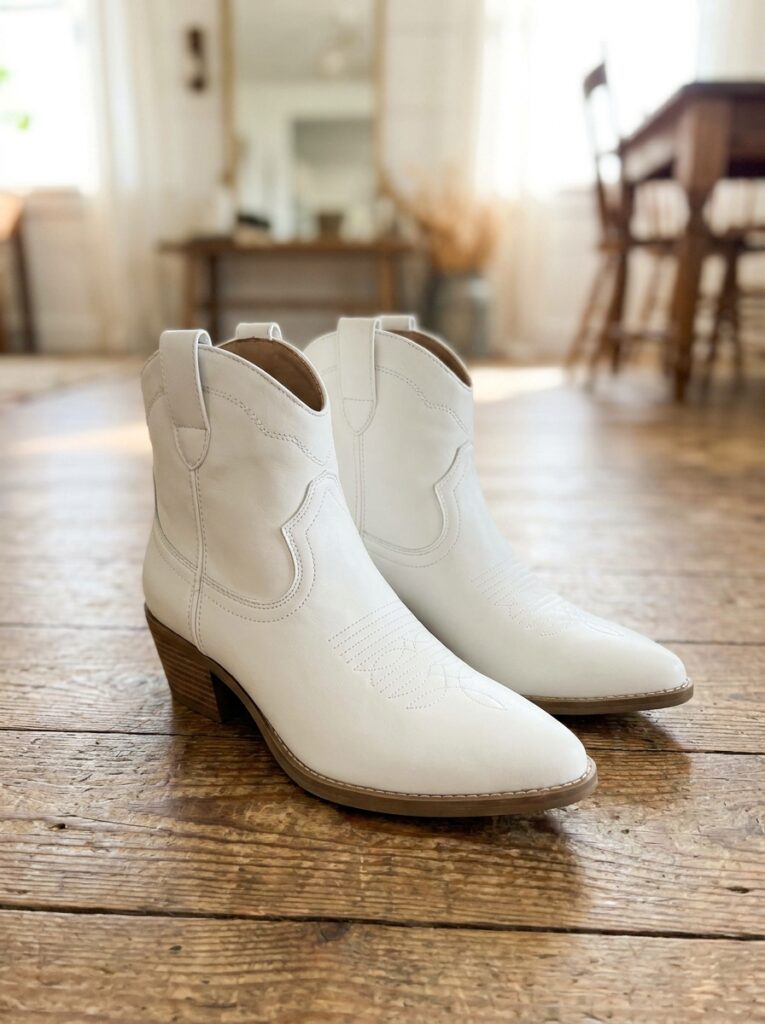  Bright White Short Ankle Boots