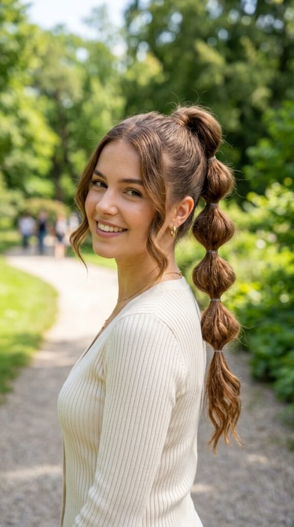 Bubble Ponytail Hairstyle