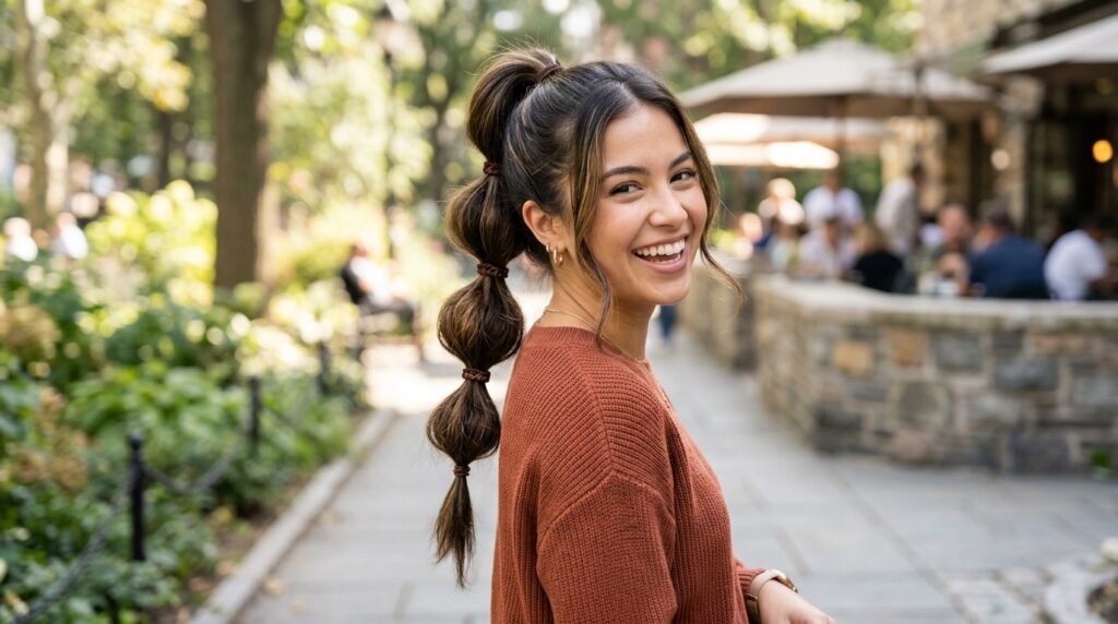 Bubble Ponytail Hairstyle