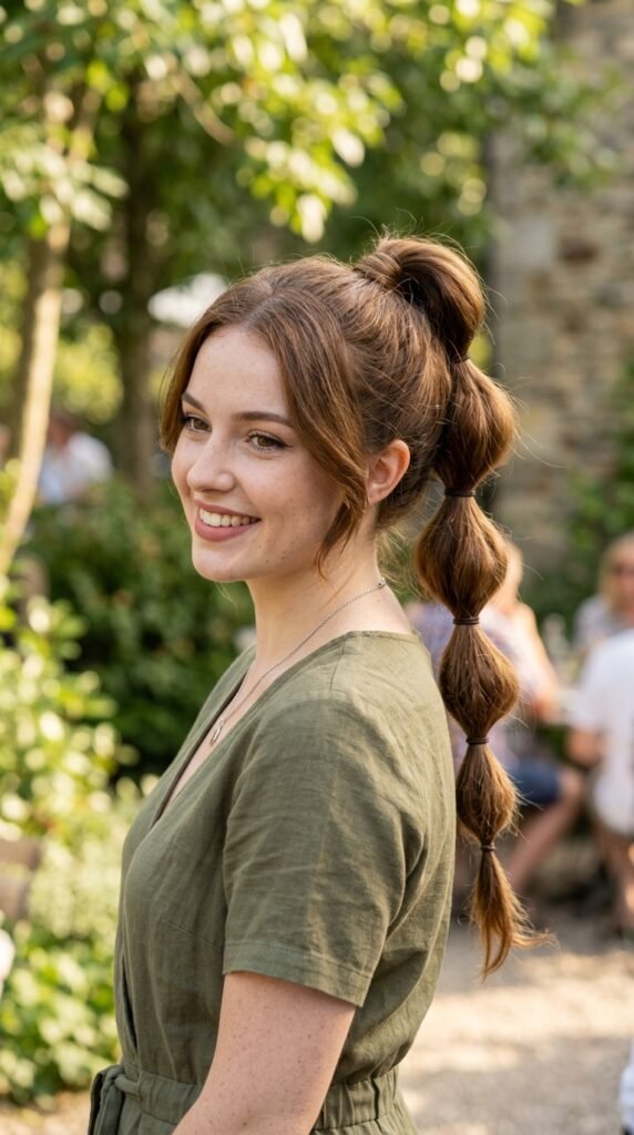 Bubble Ponytail Hairstyle