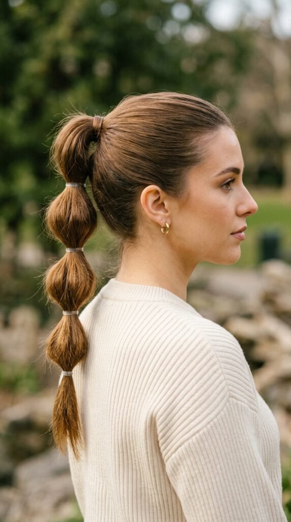 Bubble Ponytail Hairstyle