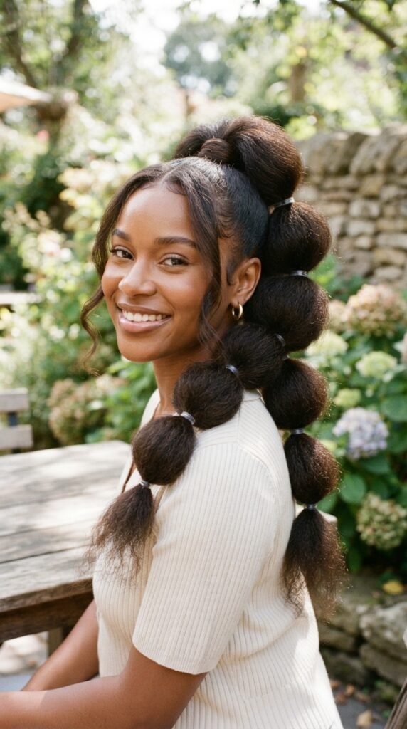 Bubble Ponytail Hairstyle