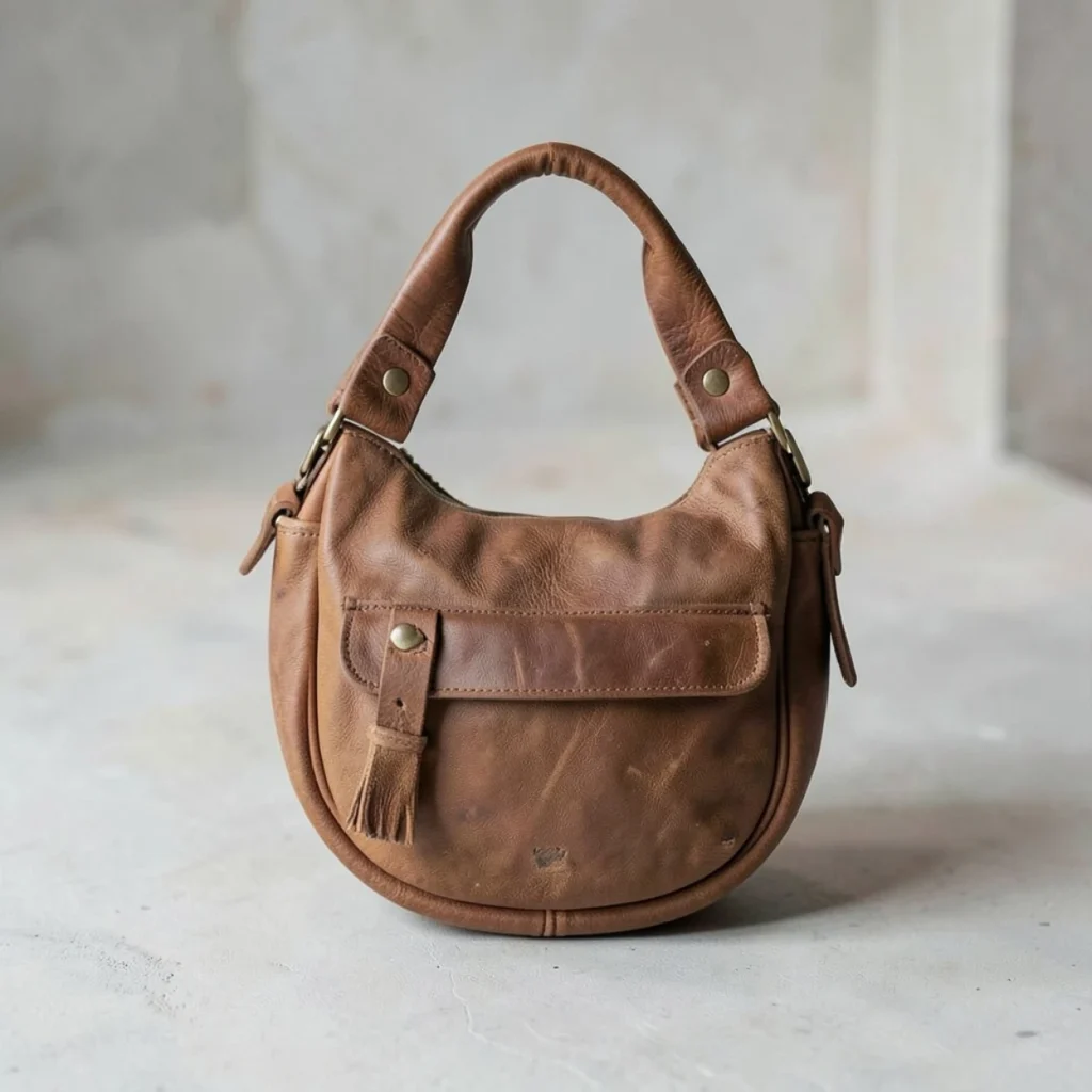 H2 Casual Woven Straw Half Moon Bag
