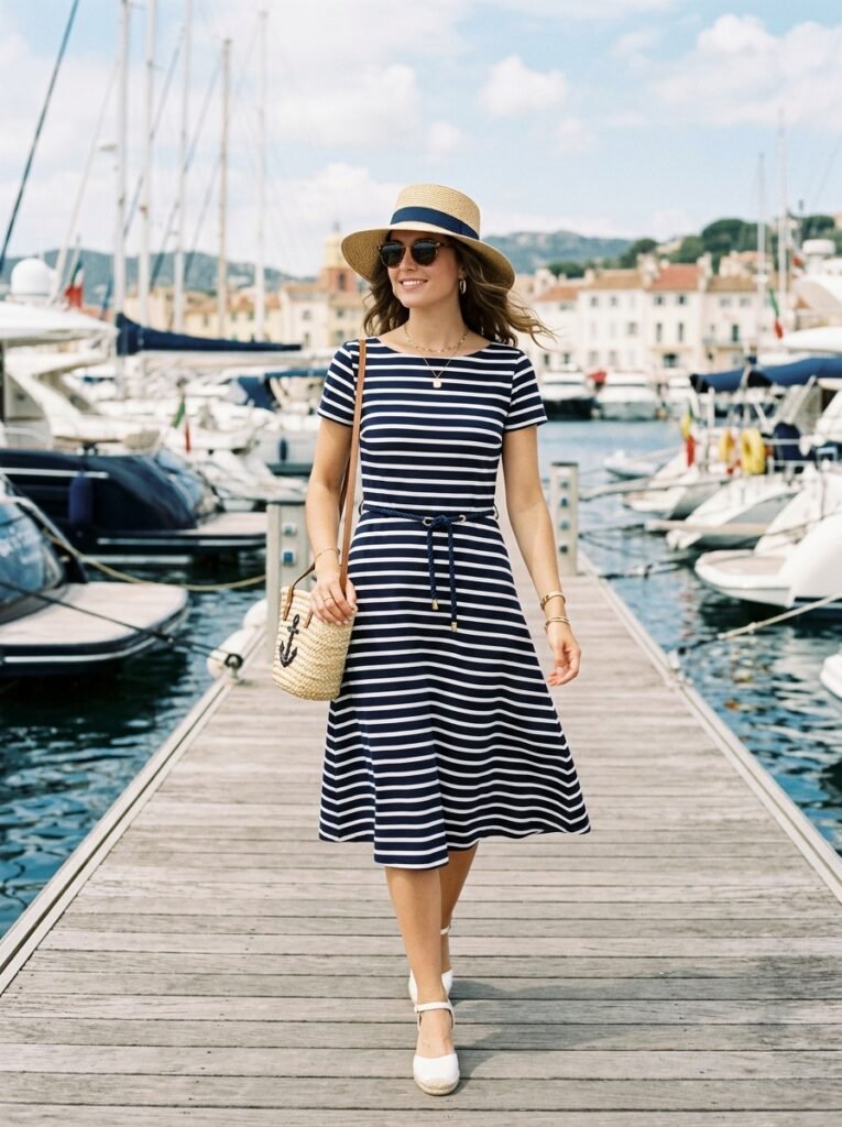 Chic-Nautical-Stripe-Dress
