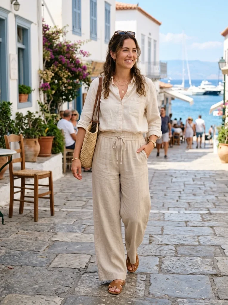  Chic and Relaxed Wide-Leg Linen Pants Look