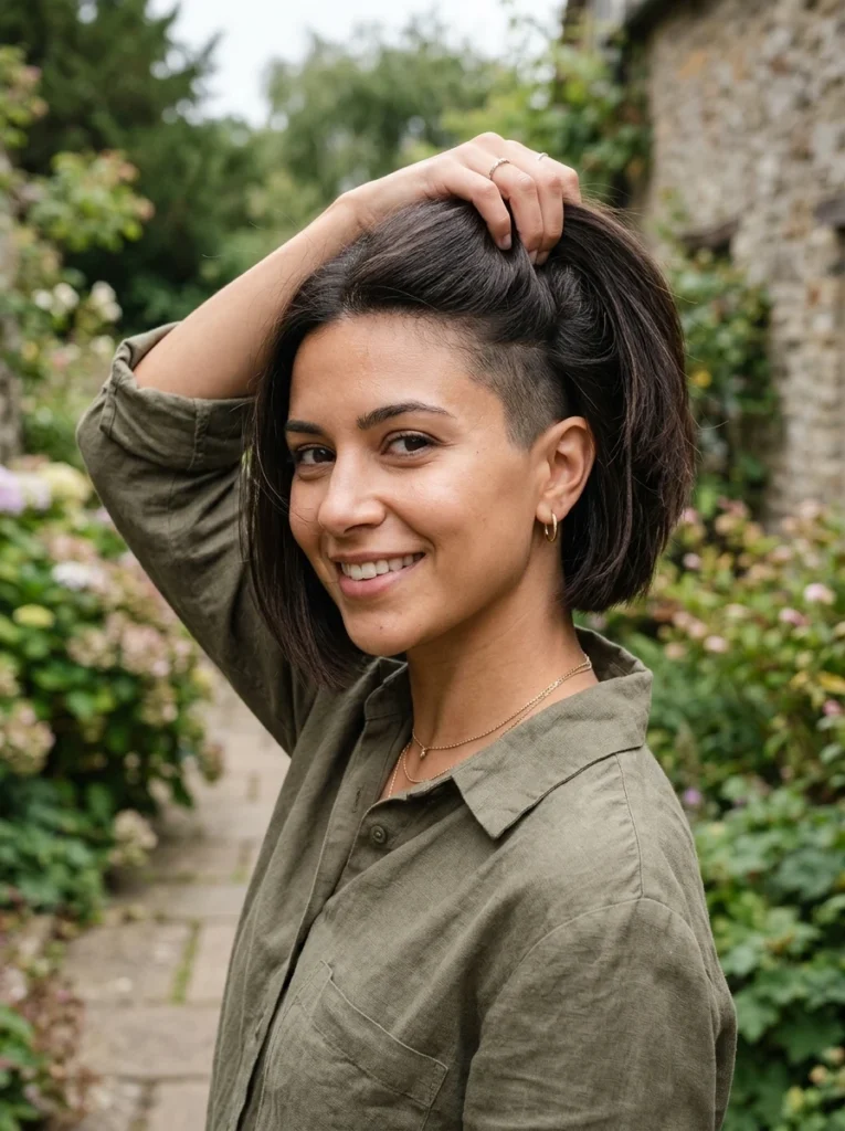 Chin-Length Bob with Hidden Undercut