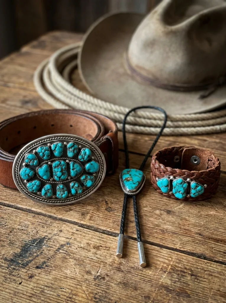 Chunky Turquoise Belt Buckle