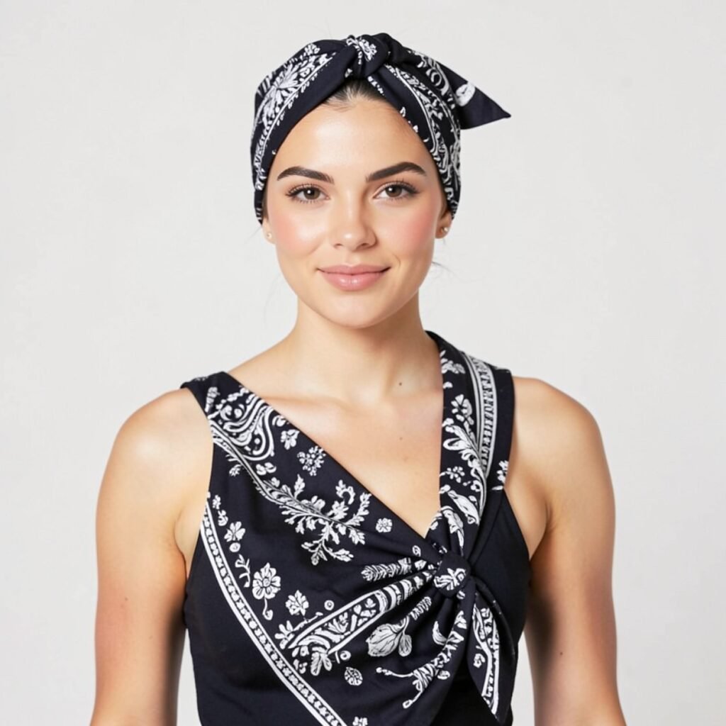 Classic Bandana Wrap Look