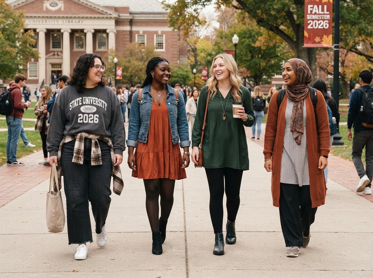 College Outfits for Apple Round Body Shape 2026
