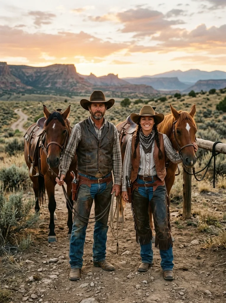 Cowboy and Cowgirl Western Duo