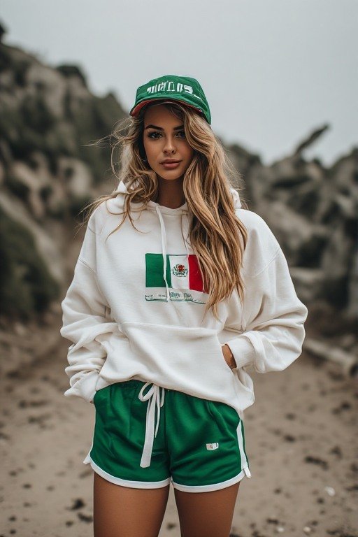Cozy Hoodie and Shorts Mexico World Cup Outfit Ideas