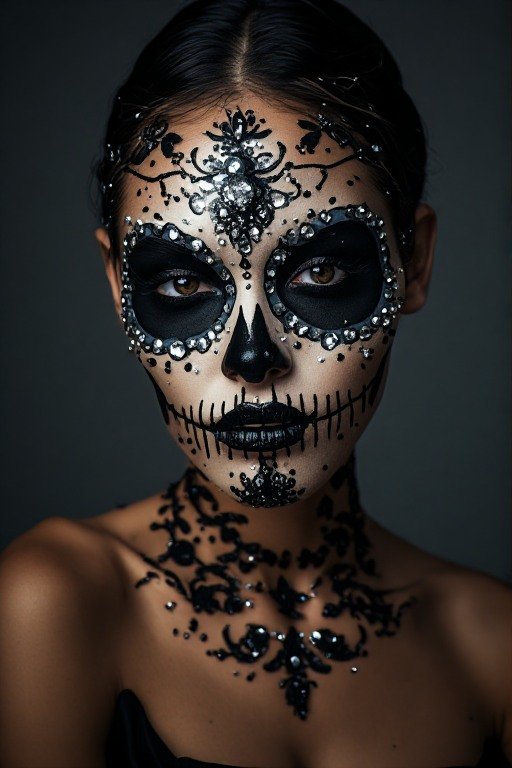 Crystal Skull Makeup Look