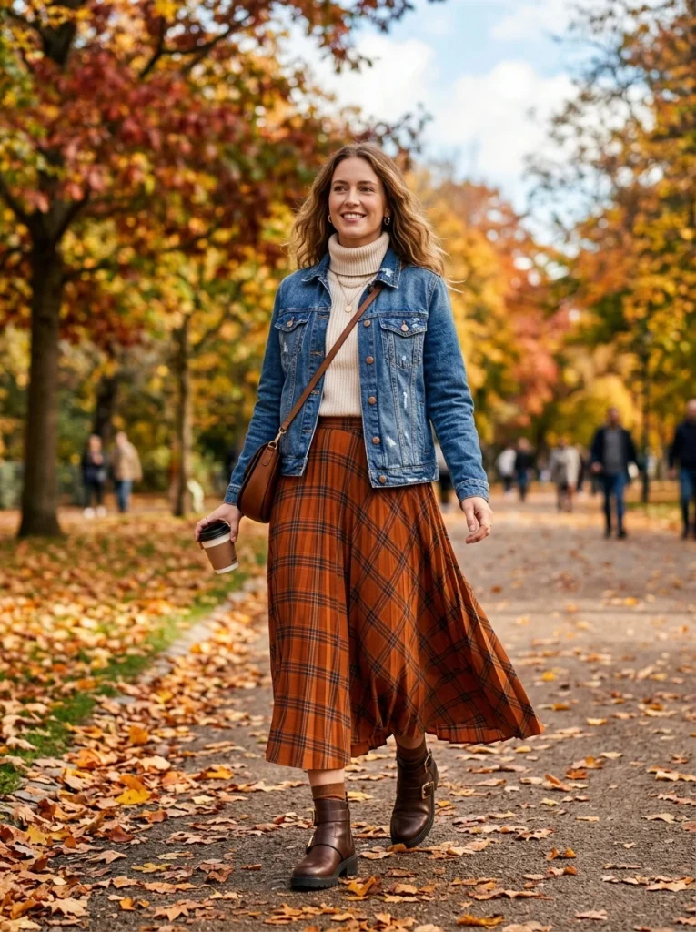 Denim-Jacket-And-Maxi-Skirt 