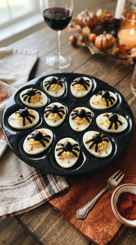 Deviled Egg Spiders