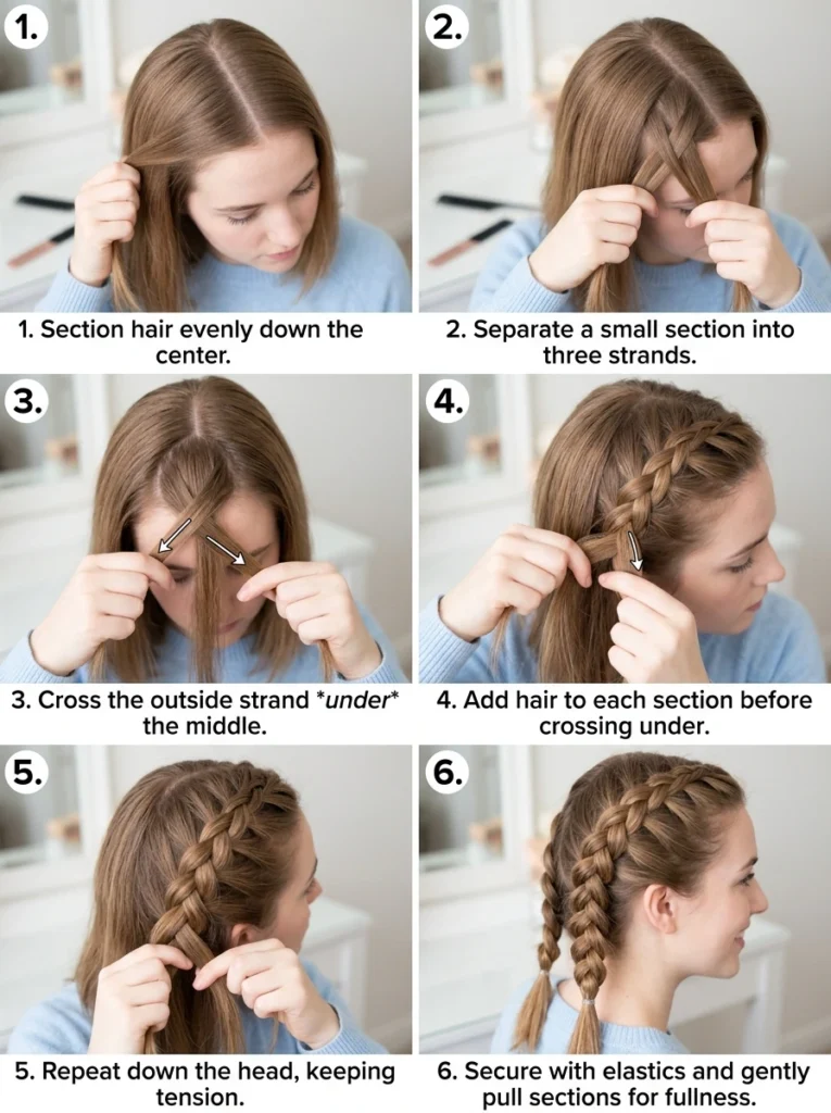 Dutch Braids for Beginners