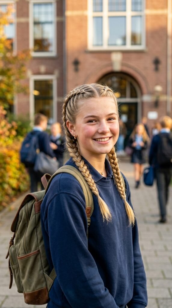 Dutch Double Braids Hairstyle